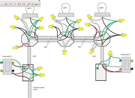 1 switch 3 lights wiring diagram 